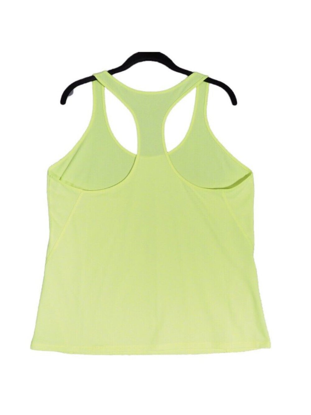 Ideology Neon Yellow Racerback Tank Top XL Polyester Spandex Womens Sleeveless A - Picture 2 of 8